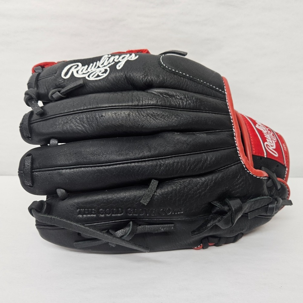 Rawlings Baseball Glove RHT Custom Series 11.5" RCS115BS Black Red Narrow Fit